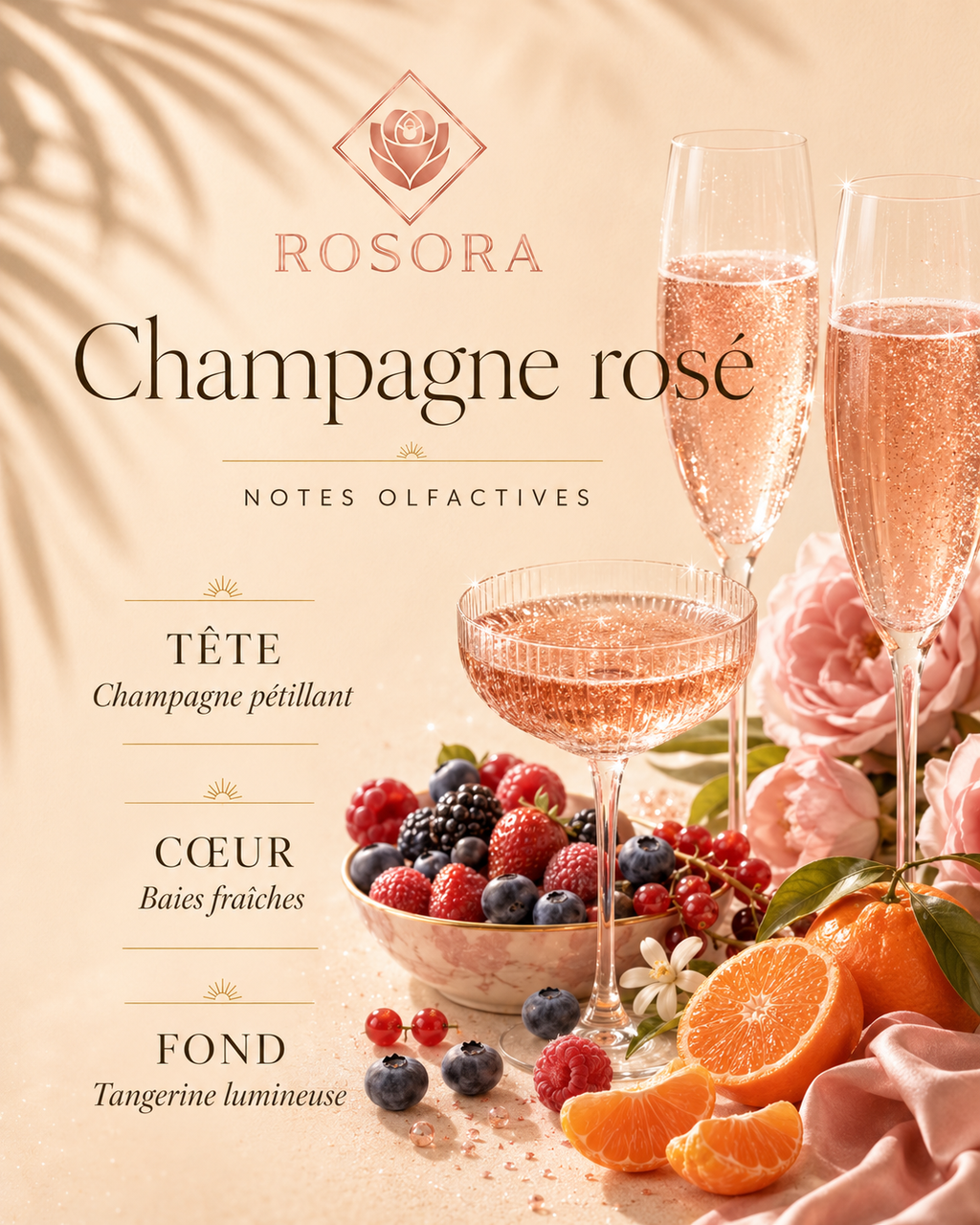 Diffuseur à roseaux — Champagne rosé